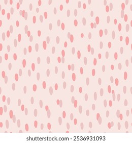 Seamless pattern with dots.Pink spots on pastel background. Vector illustration for wrapping paper, clothes, fabric, wallpaper.	
