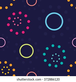Seamless pattern with dotted circles.