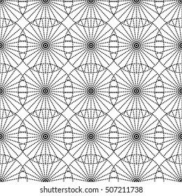 Seamless pattern with dotted circles. Seamless pattern can be used for wallpaper, cloth design, web page background, surface textures.