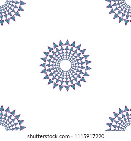 Seamless pattern with dotted circles. Vector repeating texture. Stylish background