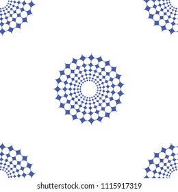 Seamless pattern with dotted circles. Vector repeating texture. Stylish background