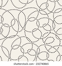 Seamless pattern with dotted circles. Vector repeating texture. Stylish background