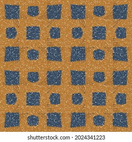 Seamless pattern with dotted geometric drawing. Vector illustration