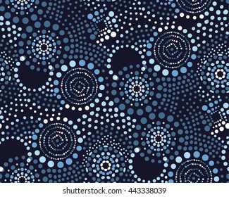 Seamless pattern with dotted rings.