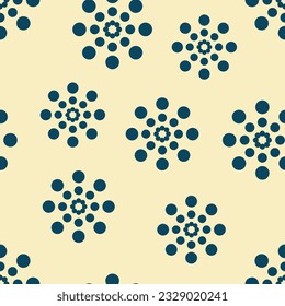 Seamless pattern with dotted rings. Vector repeating texture. Stylish monochrome background.