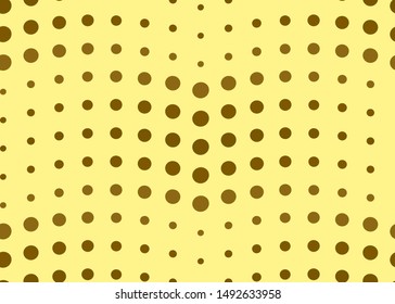 Seamless pattern of dotted wavy lines. Abstract backdrop texture. Yellow brown colored background. Vector. 8 EPS