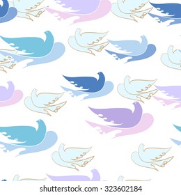 Seamless pattern with dove.