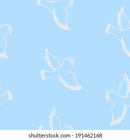 seamless pattern dove peace