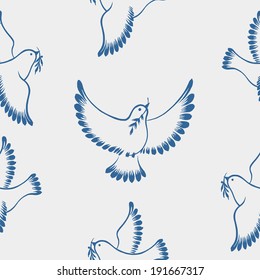 seamless pattern dove peace