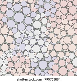Seamless pattern. Drawing from the smoothed hexagons. Six-color fashionable camouflage.