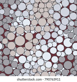 Seamless pattern. Drawing from the smoothed hexagons. Six-color fashionable camouflage.
