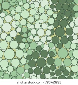 Seamless pattern. Drawing from the smoothed hexagons. Six-color fashionable camouflage.