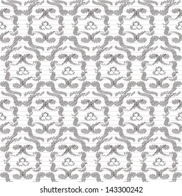 Seamless pattern, drawn in black ink or pencil. Stylization. Vector illustration.