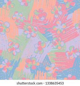 Seamless pattern. Drawn blotches patched randomly.
Background from abstract texture.