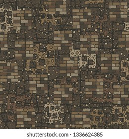 Seamless pattern. Drawn brick blocks randomly arranged.
Background from abstract texture.