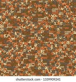 Seamless pattern. Drawn brick blocks randomly arranged.
Background from abstract texture.