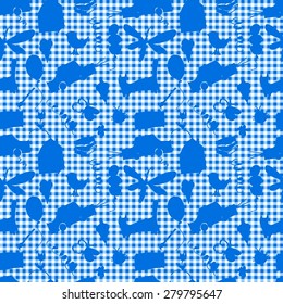 Seamless pattern, drawn in a childlike style. Vector illustration. 