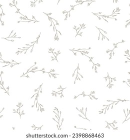 Seamless pattern of drawn grass.