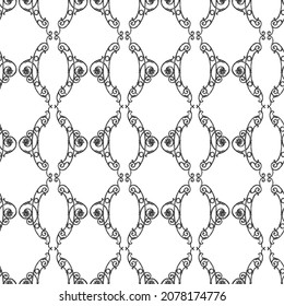 Nahtloses Muster aus gezogenen Vintage-Design-Elementen 