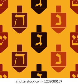 Seamless pattern with Dreidel Kabbalah symbol  for your design