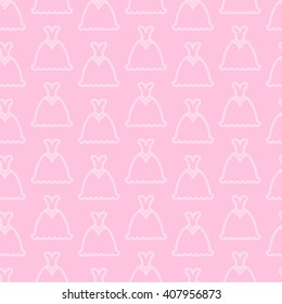 Seamless pattern with dress icons. Wedding dress pattern.