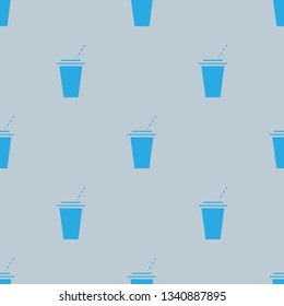 Seamless pattern of drink glass. Cute backgrond for print or web