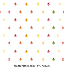 Seamless Pattern with drop of juice. White background.