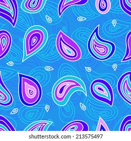 Seamless pattern with drop shapes 