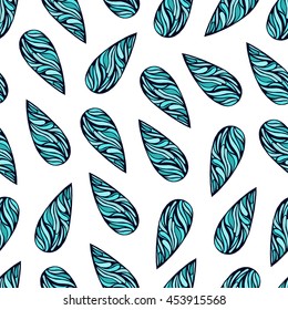 Seamless pattern with drop shapes.