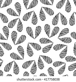 Seamless pattern with drop shapes. Vector.