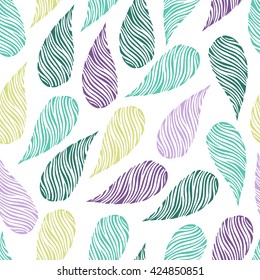 Seamless pattern with drop shapes. Vector.