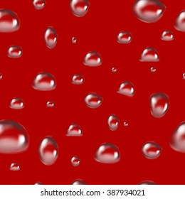 seamless pattern with drops on red