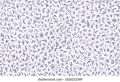 Seamless pattern with drops or strokes. Teardrop shaped figures are randomly arranged on a light background.