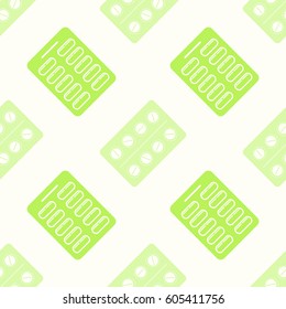 seamless pattern with  drugs pills and capsules for your design