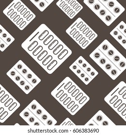 seamless pattern with  drugs pills and capsules for your design