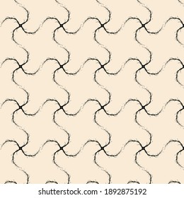 Seamless pattern with dry branches. Abstract autumn Vector illustration background.