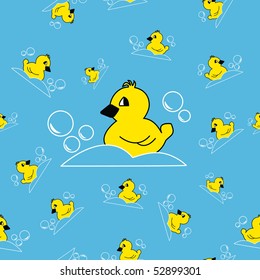 Seamless pattern with duck