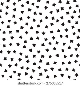 Seamless pattern with duck footprint or trails on white background.Vector illustration.Hand-drawn element useful for invitations, scrapbooking, design.Native american stylization