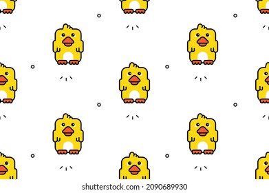 Seamless pattern with Ducks. Icon design. Template elements