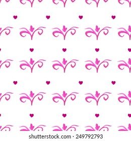 Seamless pattern with Dutch ornaments (Deflt blue style). EPS 10.