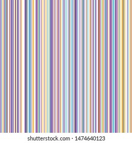 Seamless pattern dyed stripes. Colorful boho vertical lines summer background. Vector textile retro swatch.