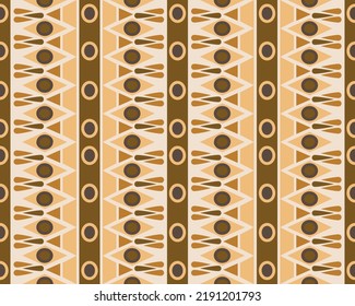 Seamless pattern earth tone color symmetry shape.