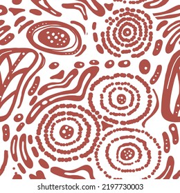 Seamless pattern with Earthy organic shapes Background abstract design elements