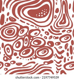 Seamless pattern with Earthy organic shapes Background abstract design elements
