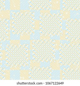 Seamless pattern. Easily editable. On the background of a chess-diagonal texture, rough wire patches are laid.