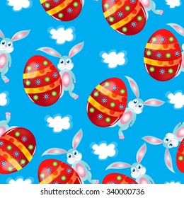 seamless pattern Easter bunny