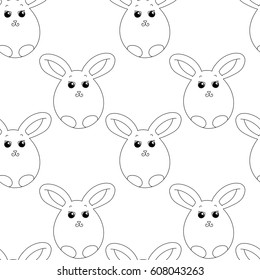 Seamless pattern with Easter bunny