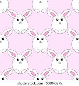 Seamless pattern with Easter bunny