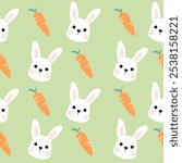 Seamless pattern easter with color easter eggs.