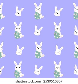 Seamless pattern easter with color easter eggs.